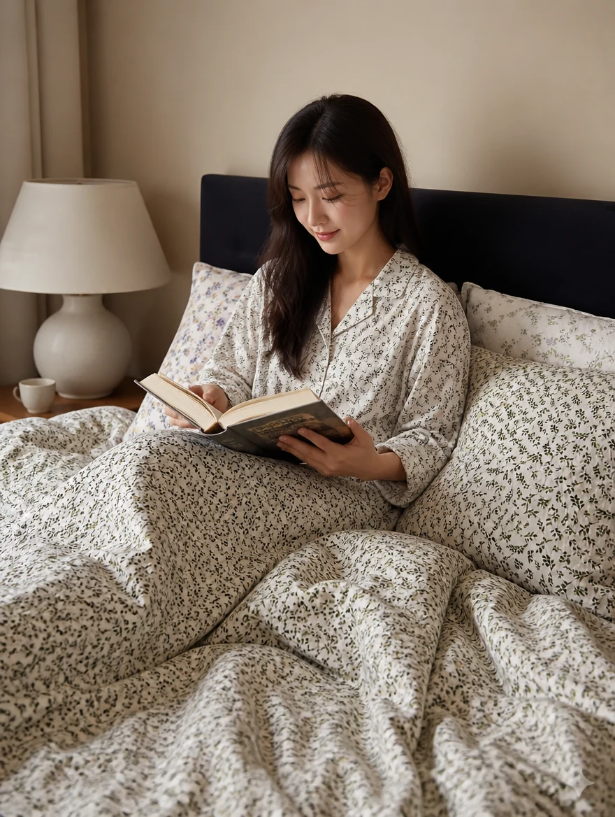 페이즐리 침구와 함께하는 연출